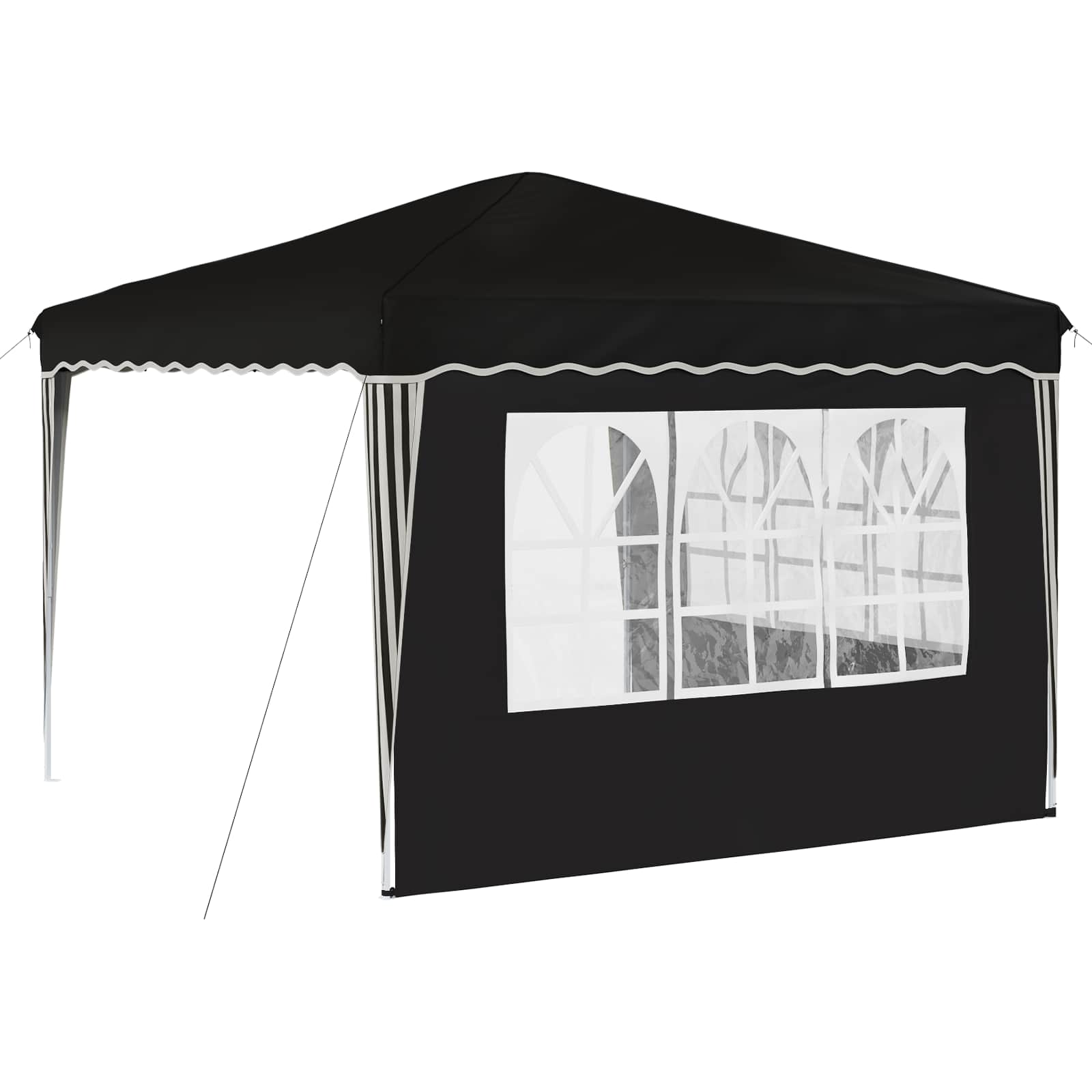 vidaXL Pop-up Party Tent 288 x 288 x 245 cm Black Oxford Fabric - 12745