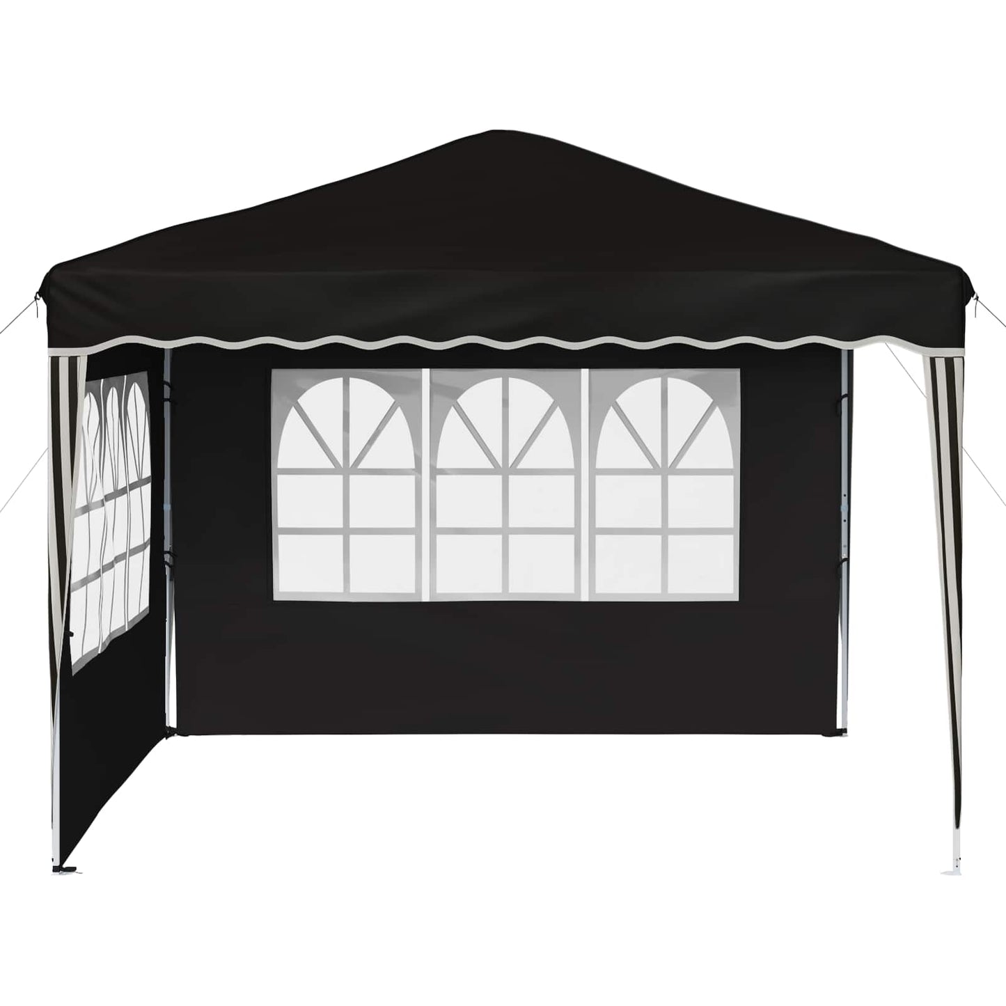 vidaXL Pop-up Party Tent 288 x 288 x 245 cm Black Oxford Fabric - 12745