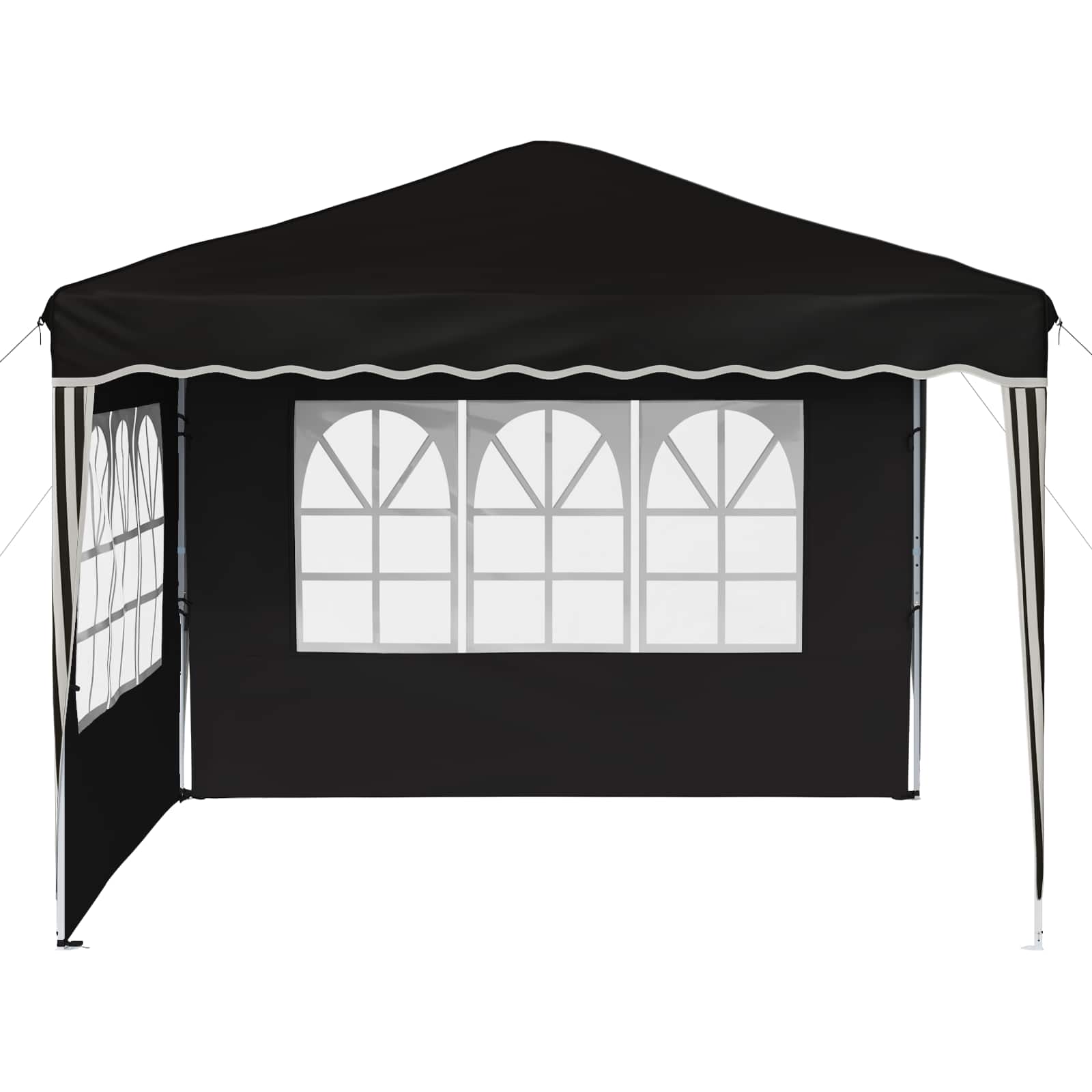 vidaXL Pop-up Party Tent 288 x 288 x 245 cm Black Oxford Fabric - 12745