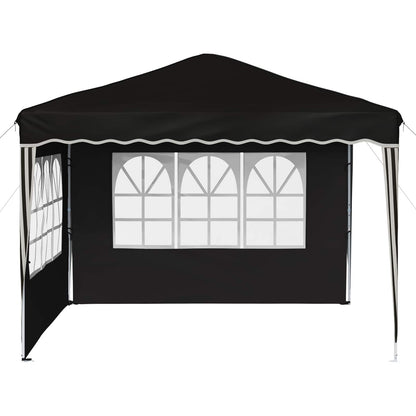 vidaXL Pop-up Party Tent 288 x 288 x 245 cm Black Oxford Fabric - 12745