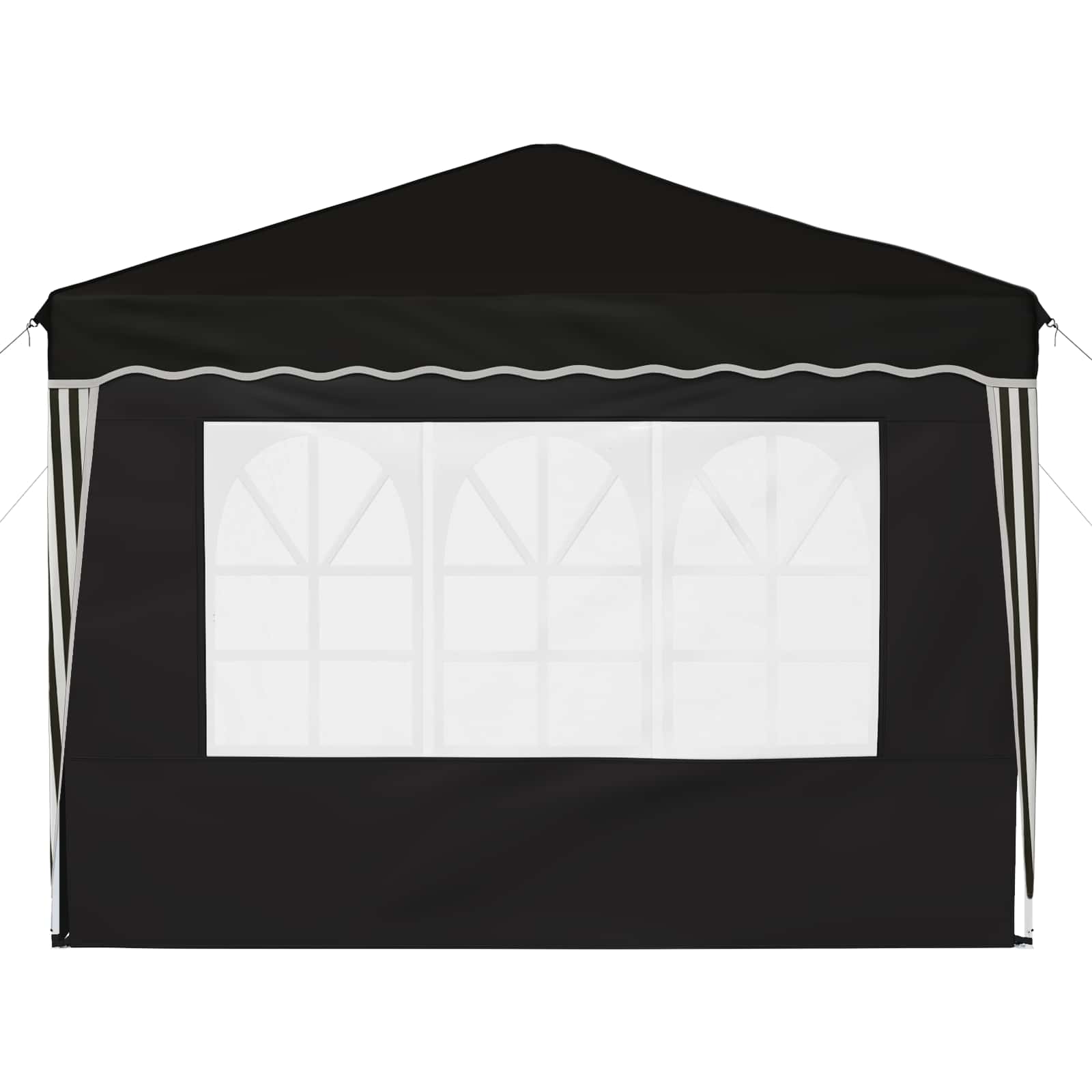 vidaXL Pop-up Party Tent 288 x 288 x 245 cm Black Oxford Fabric - 12745