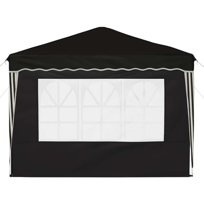 vidaXL Pop-up Party Tent 288 x 288 x 245 cm Black Oxford Fabric - 12745