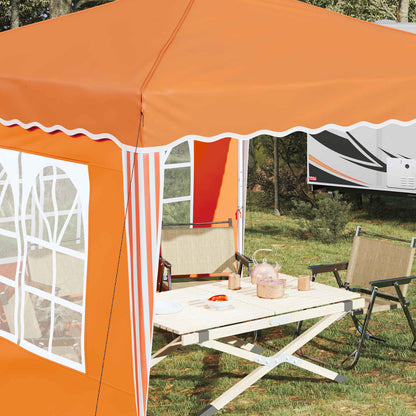 vidaXL Pop-up Party Tent 288 x 288 x 245 cm Orange Oxford Fabric - 12748