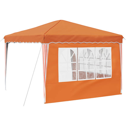 vidaXL Pop-up Party Tent 288 x 288 x 245 cm Orange Oxford Fabric - 12748