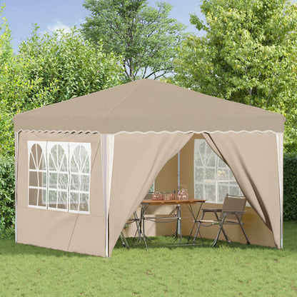 vidaXL Pop-up Party Tent 288 x 288 x 245 cm Cream Oxford Fabric - 12761