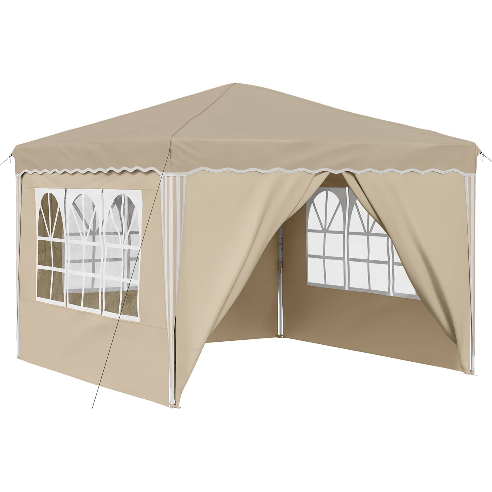 vidaXL Pop-up Party Tent 288 x 288 x 245 cm Cream Oxford Fabric - 12761