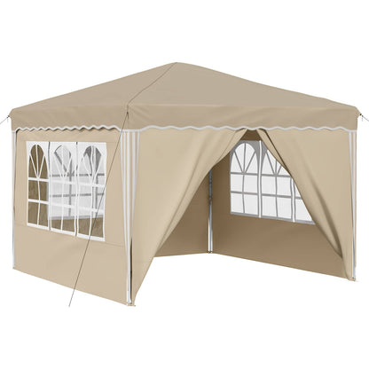 vidaXL Pop-up Party Tent 288 x 288 x 245 cm Cream Oxford Fabric - 12761