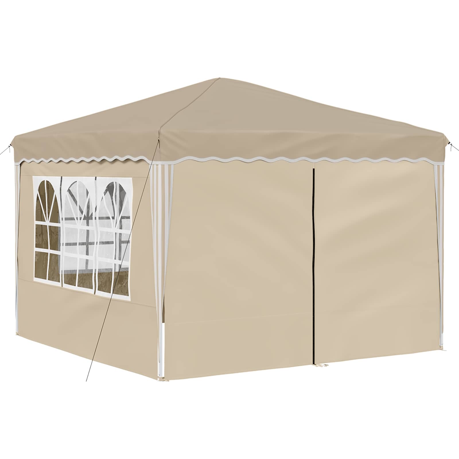 vidaXL Pop-up Party Tent 288 x 288 x 245 cm Cream Oxford Fabric - 12761
