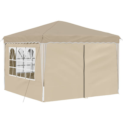 vidaXL Pop-up Party Tent 288 x 288 x 245 cm Cream Oxford Fabric - 12761