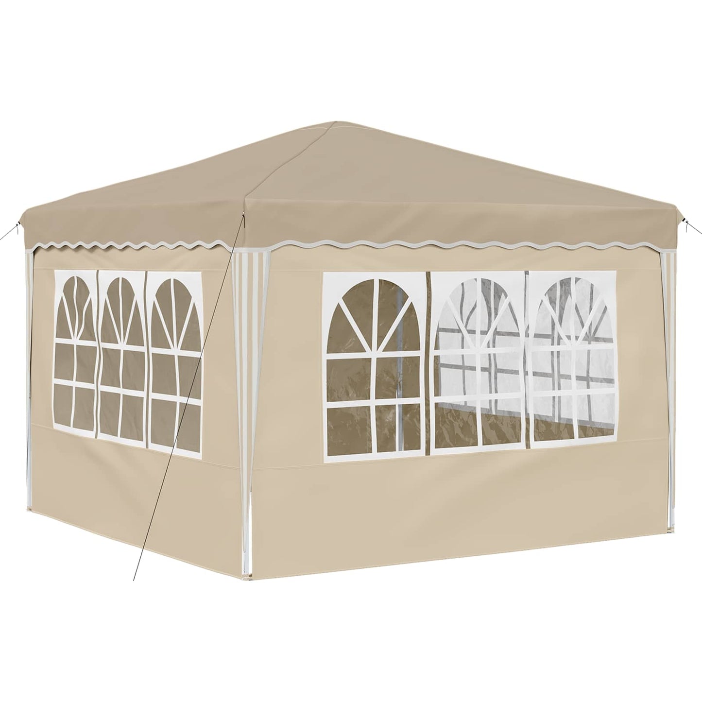 vidaXL Pop-up Party Tent 288 x 288 x 245 cm Cream Oxford Fabric - 12761