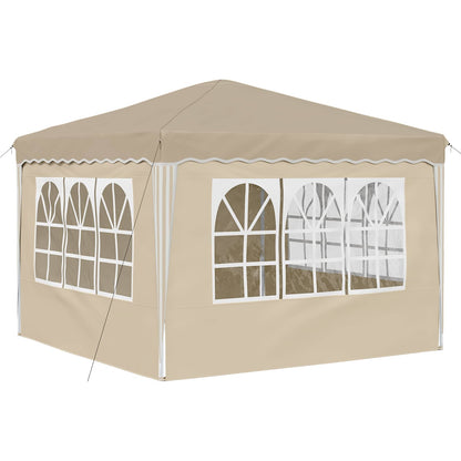 vidaXL Pop-up Party Tent 288 x 288 x 245 cm Cream Oxford Fabric - 12761