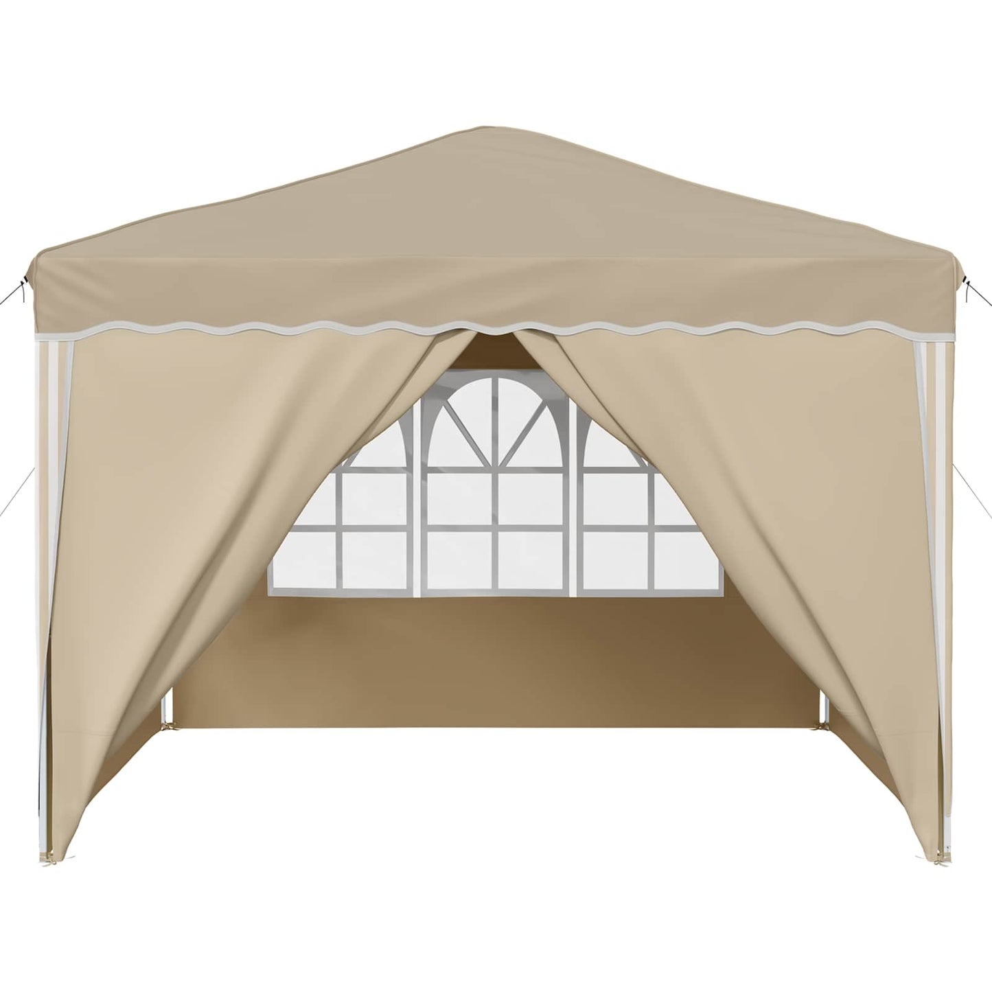 vidaXL Pop-up Party Tent 288 x 288 x 245 cm Cream Oxford Fabric - 12761