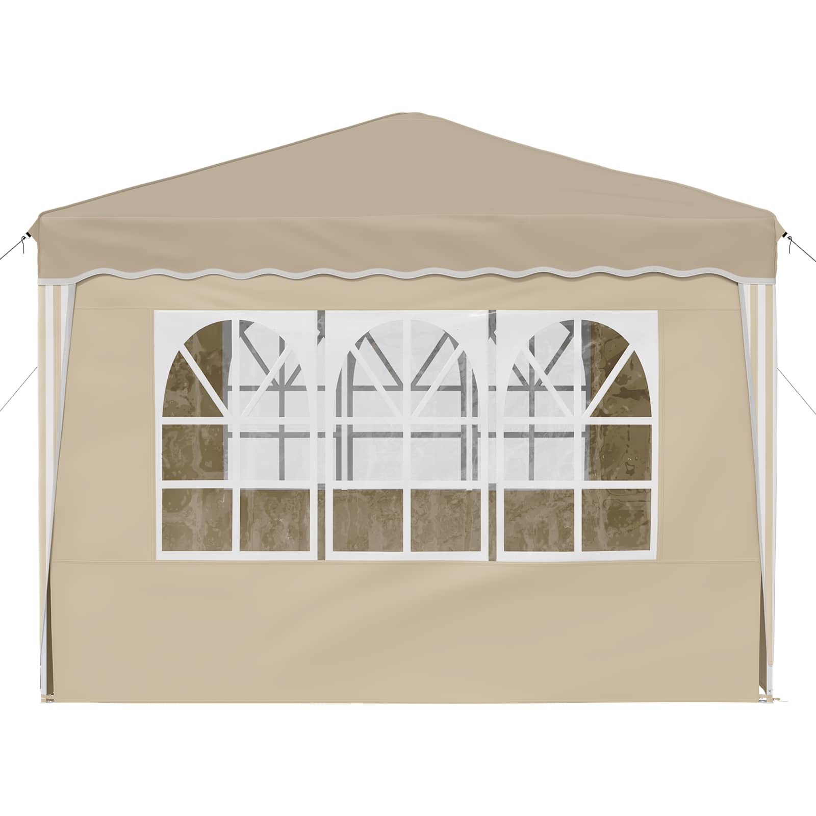vidaXL Pop-up Party Tent 288 x 288 x 245 cm Cream Oxford Fabric - 12761