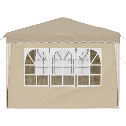 vidaXL Pop-up Party Tent 288 x 288 x 245 cm Cream Oxford Fabric - 12761