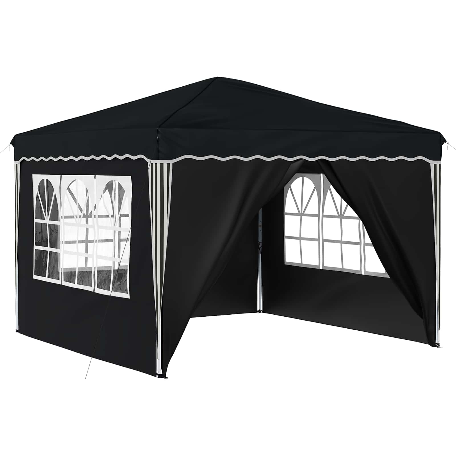 vidaXL Pop-up Party Tent 288 x 288 x 245 cm Anthracite Oxford Fabric - 12775