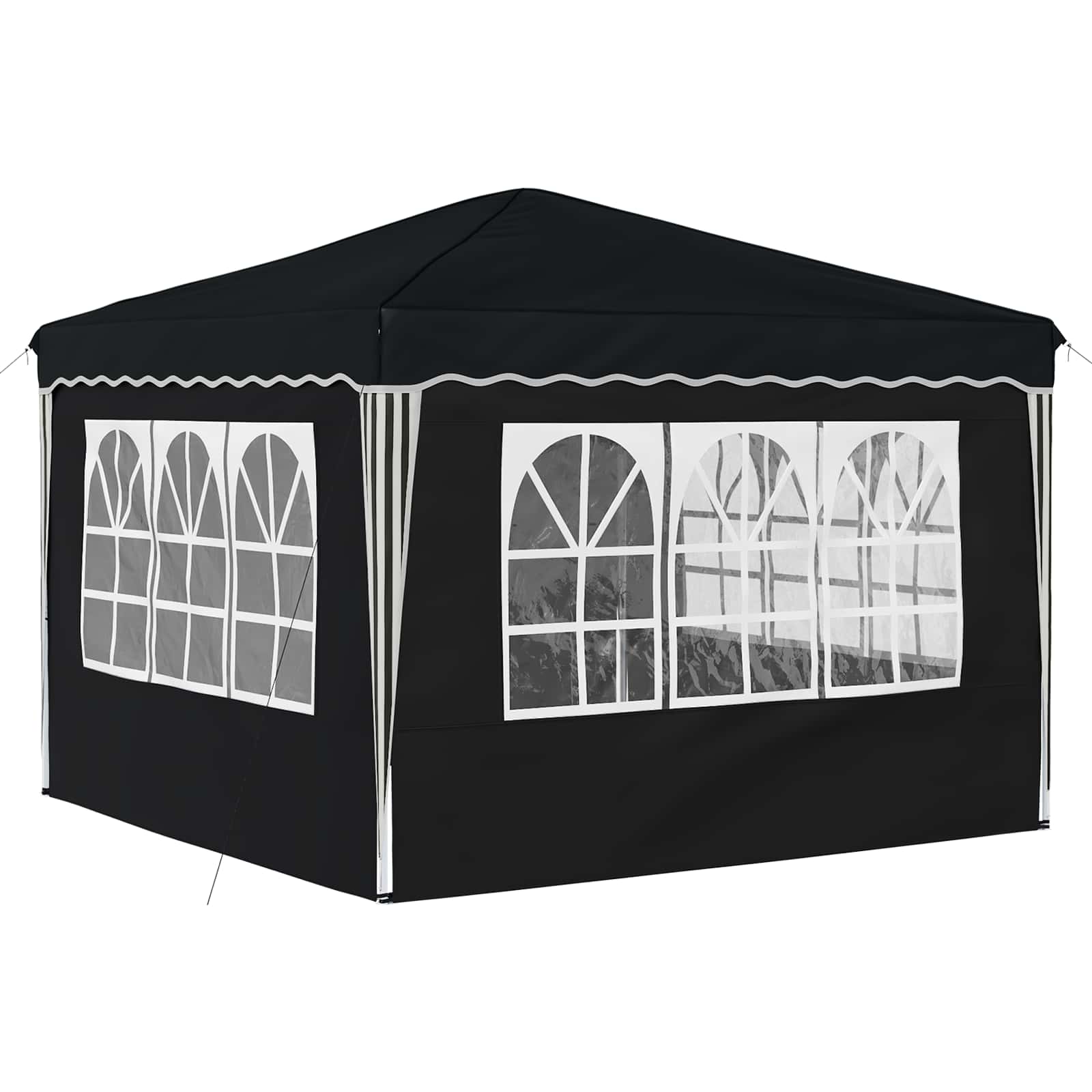 vidaXL Pop-up Party Tent 288 x 288 x 245 cm Anthracite Oxford Fabric - 12775