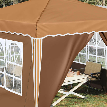 vidaXL Pop-up Party Tent 288 x 288 x 245 cm Beige Oxford Fabric - 12786
