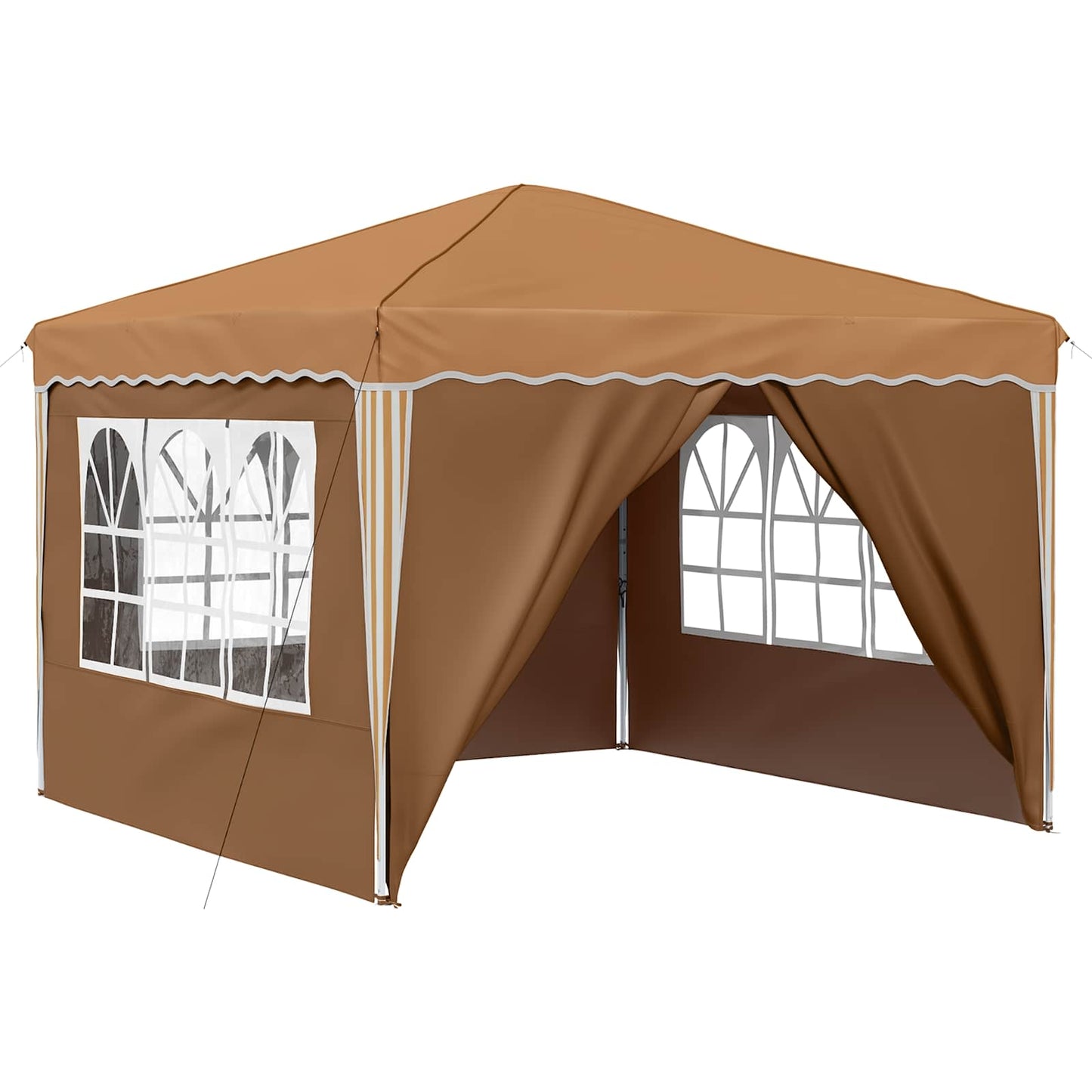 vidaXL Pop-up Party Tent 288 x 288 x 245 cm Beige Oxford Fabric - 12786
