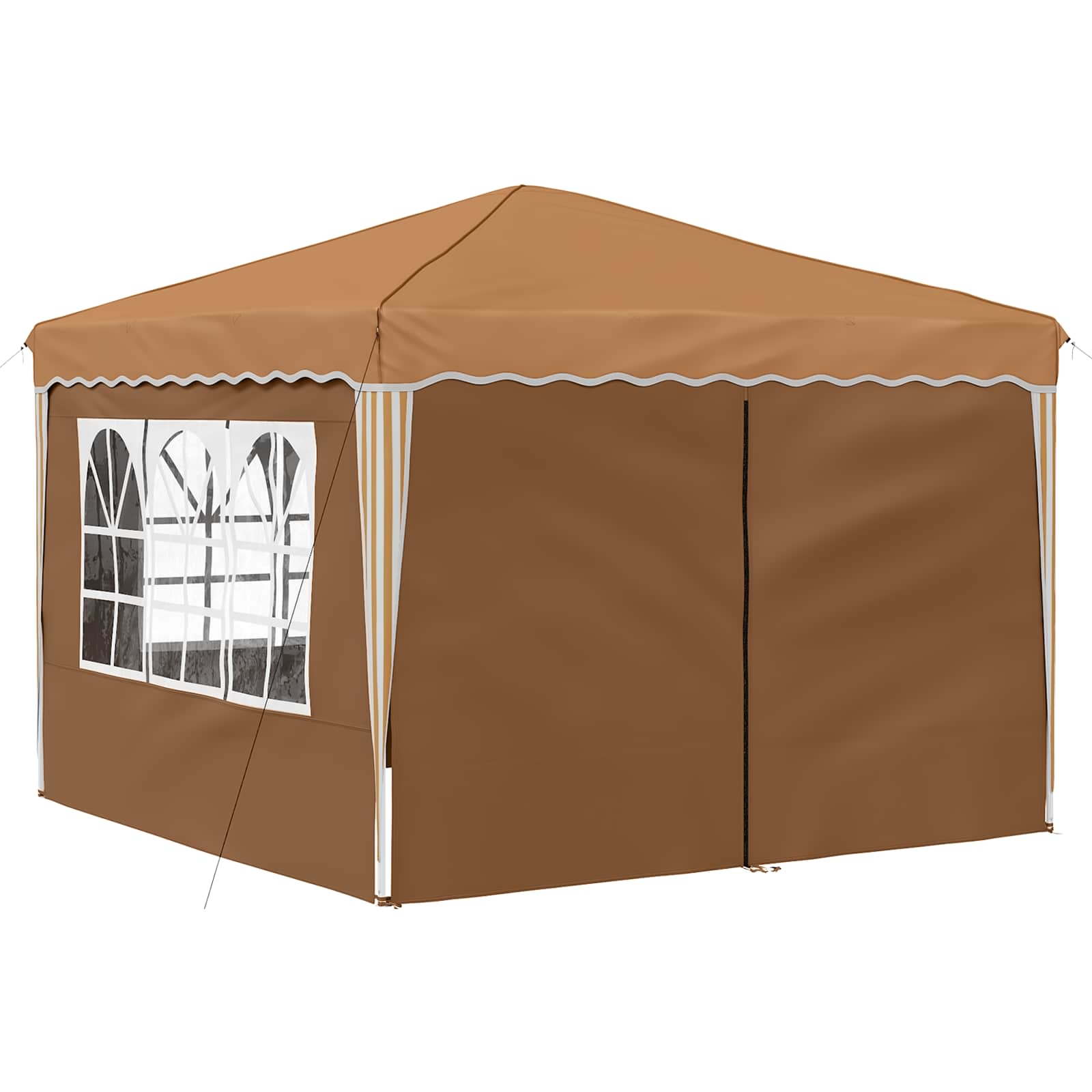 vidaXL Pop-up Party Tent 288 x 288 x 245 cm Beige Oxford Fabric - 12786