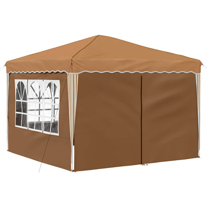 vidaXL Pop-up Party Tent 288 x 288 x 245 cm Beige Oxford Fabric - 12786
