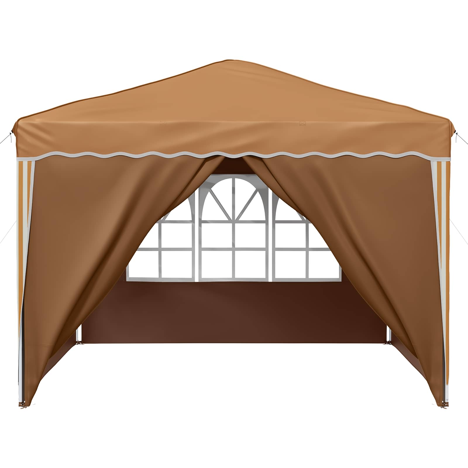 vidaXL Pop-up Party Tent 288 x 288 x 245 cm Beige Oxford Fabric - 12786