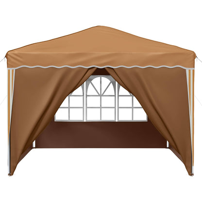 vidaXL Pop-up Party Tent 288 x 288 x 245 cm Beige Oxford Fabric - 12786