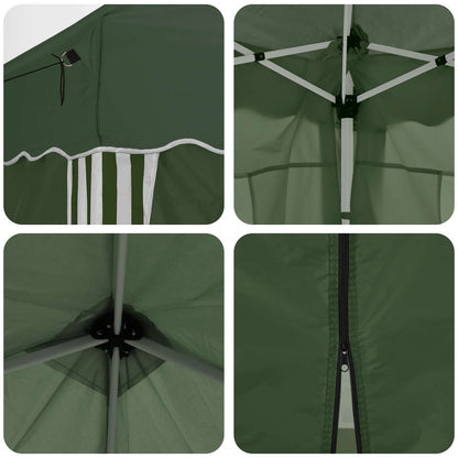 vidaXL Pop-up Party Tent 288 x 288 x 245 cm Green Oxford Fabric - 12799