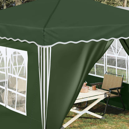 vidaXL Pop-up Party Tent 288 x 288 x 245 cm Green Oxford Fabric - 12799