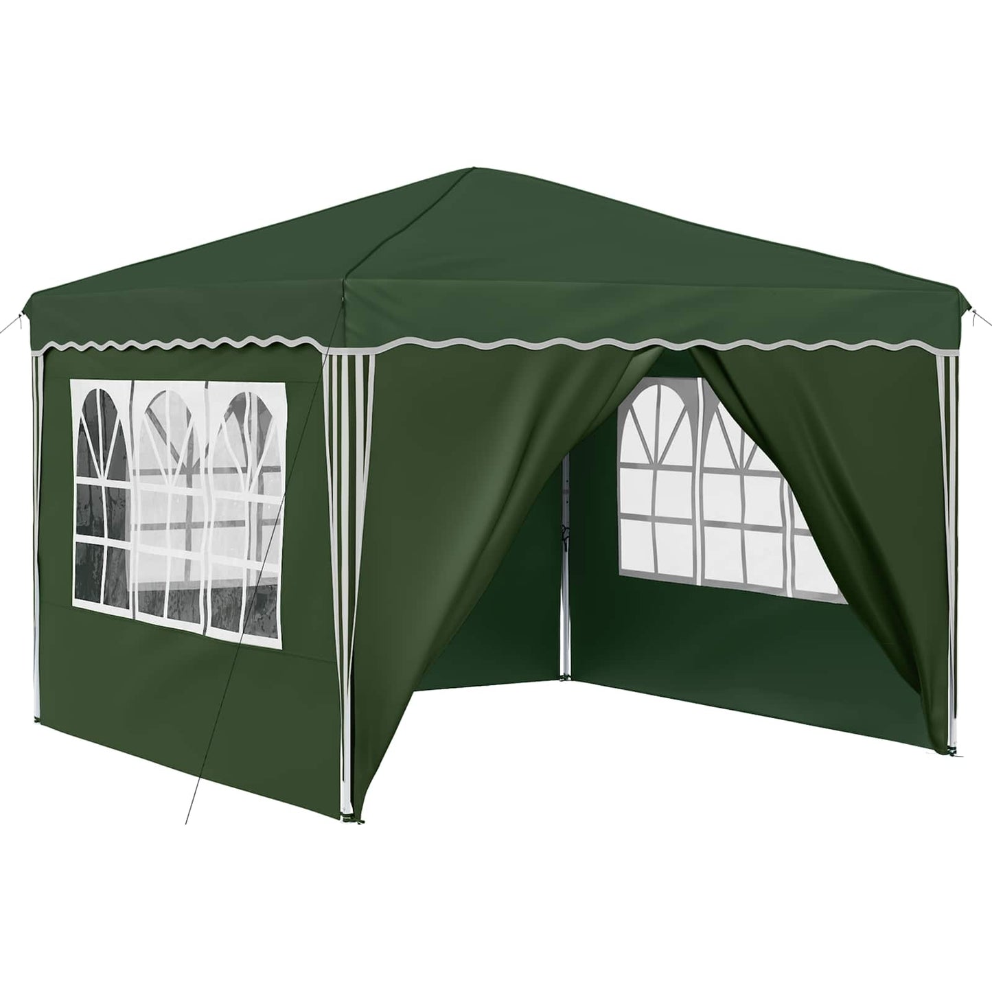 vidaXL Pop-up Party Tent 288 x 288 x 245 cm Green Oxford Fabric - 12799