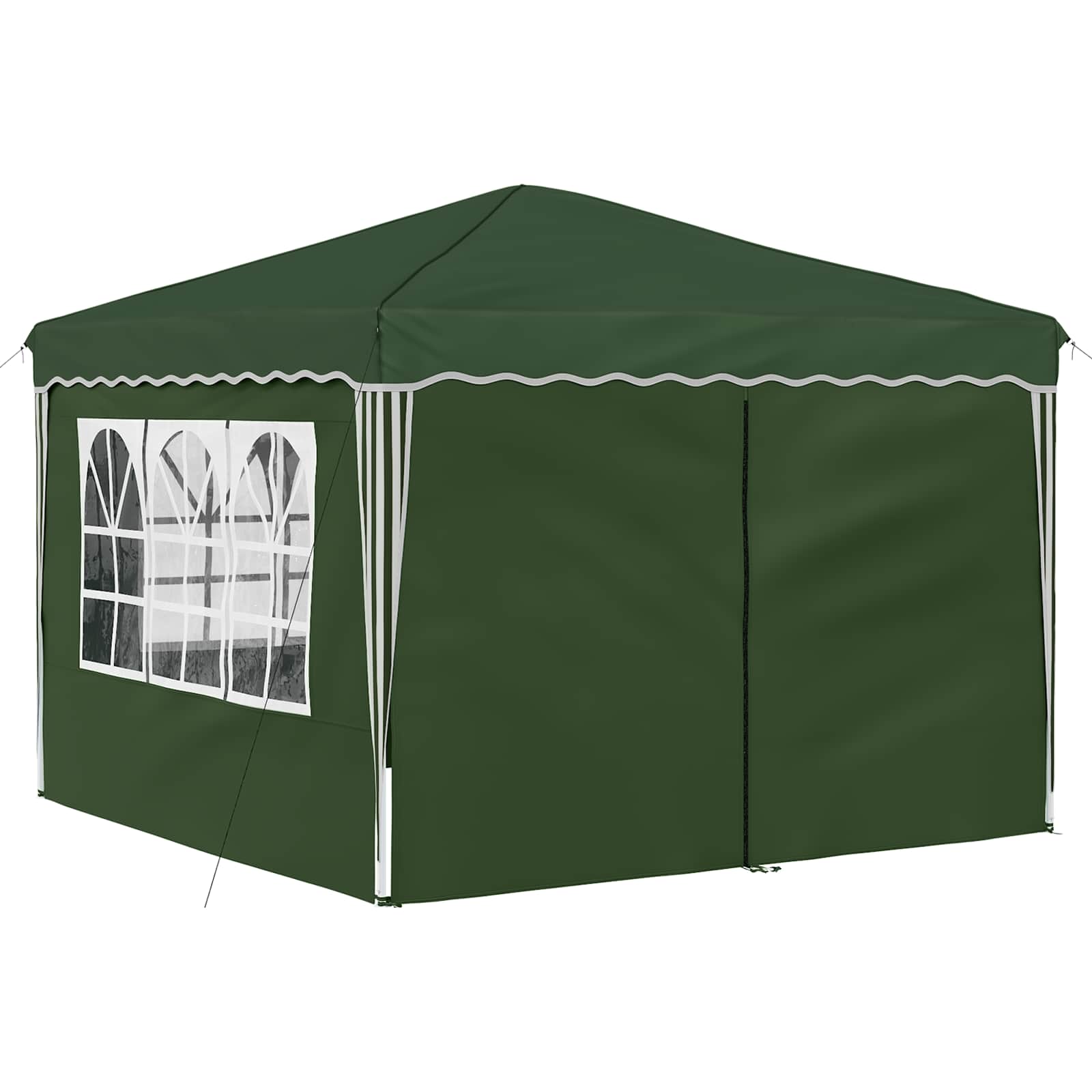 vidaXL Pop-up Party Tent 288 x 288 x 245 cm Green Oxford Fabric - 12799