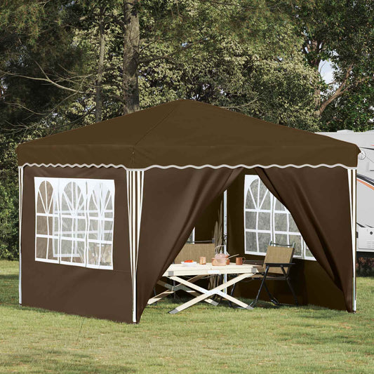 vidaXL Pop-up Party Tent 288 x 288 x 245 cm Taupe Oxford Fabric - 12803