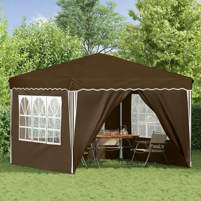 vidaXL Pop-up Party Tent 288 x 288 x 245 cm Taupe Oxford Fabric - 12803