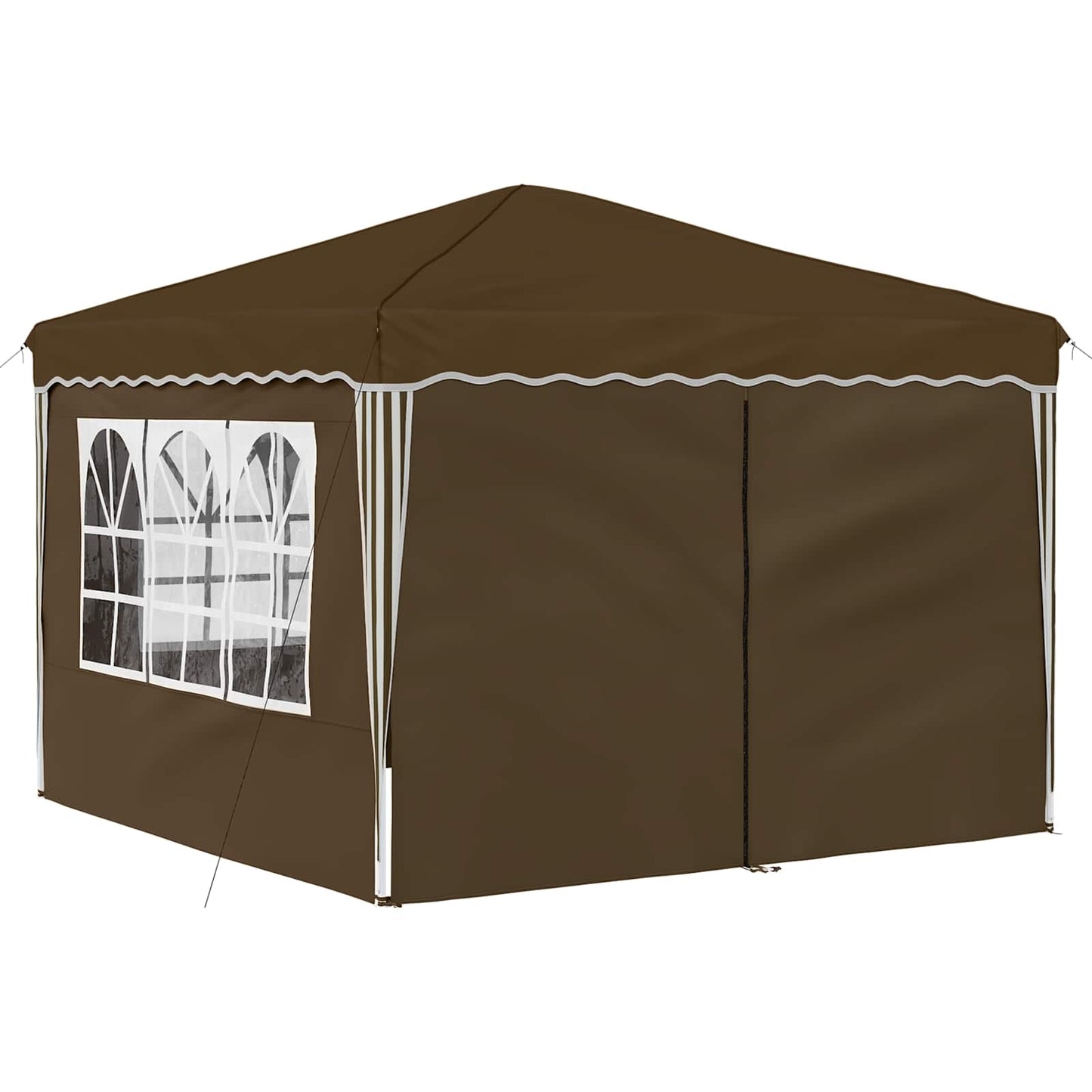 vidaXL Pop-up Party Tent 288 x 288 x 245 cm Taupe Oxford Fabric - 12803