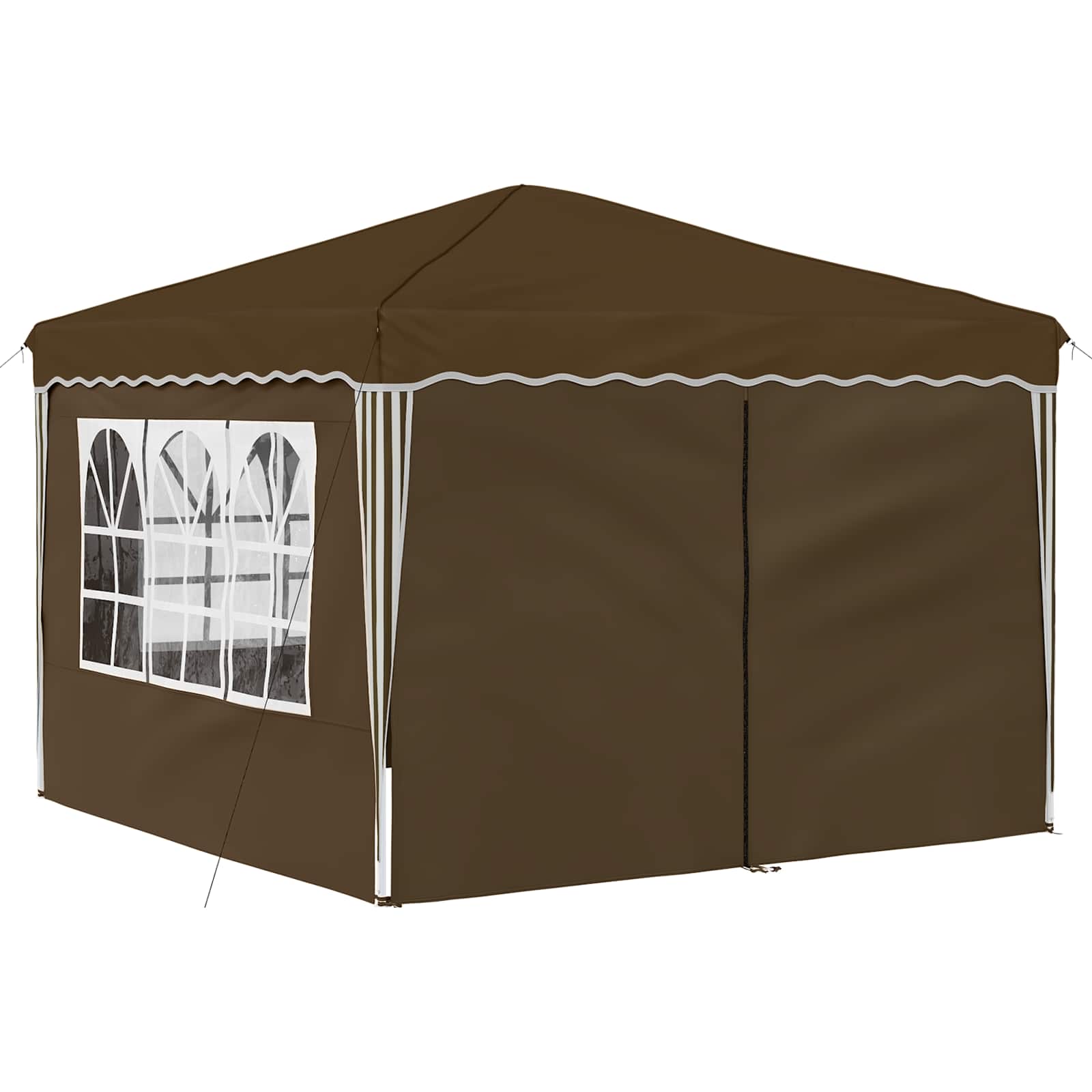 vidaXL Pop-up Party Tent 288 x 288 x 245 cm Taupe Oxford Fabric - 12803
