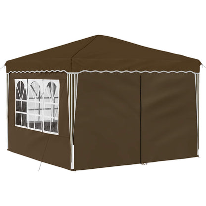 vidaXL Pop-up Party Tent 288 x 288 x 245 cm Taupe Oxford Fabric - 12803