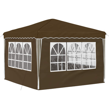 vidaXL Pop-up Party Tent 288 x 288 x 245 cm Taupe Oxford Fabric - 12803