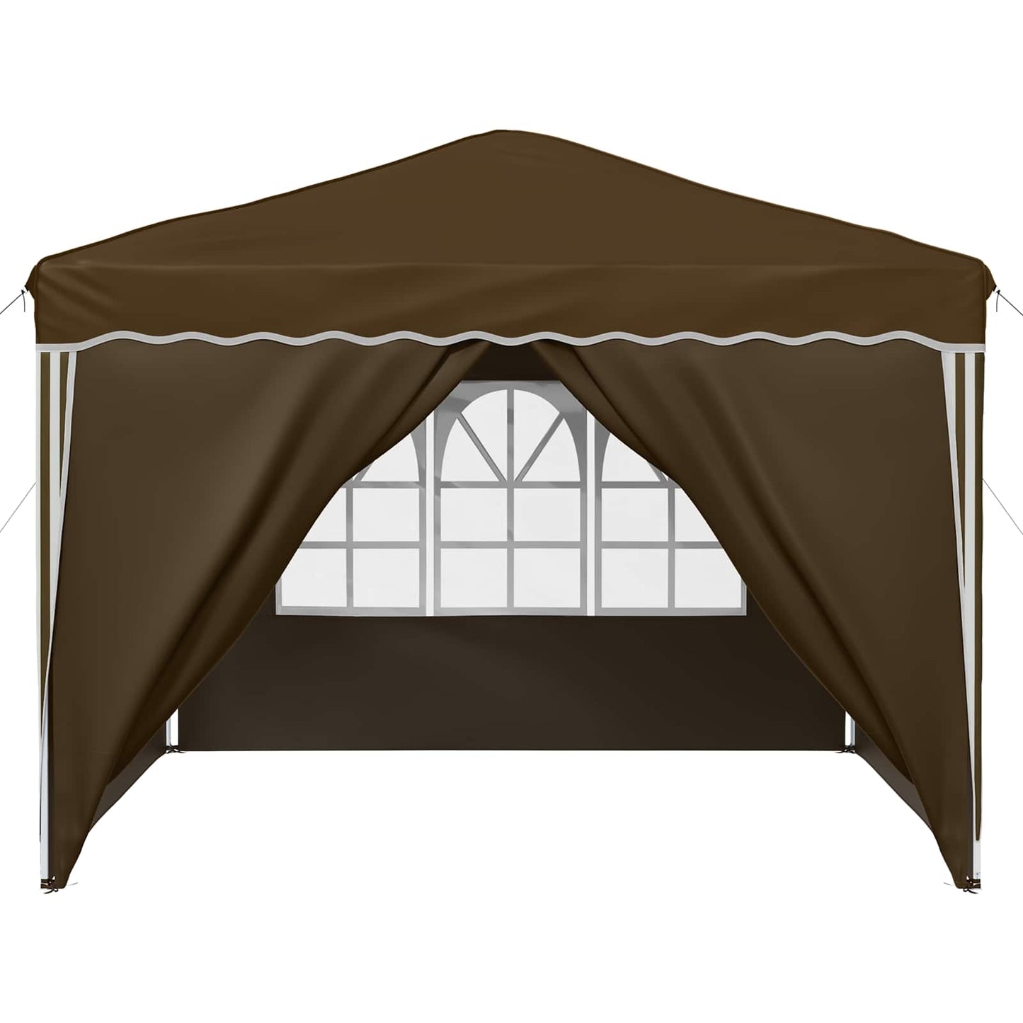 vidaXL Pop-up Party Tent 288 x 288 x 245 cm Taupe Oxford Fabric - 12803