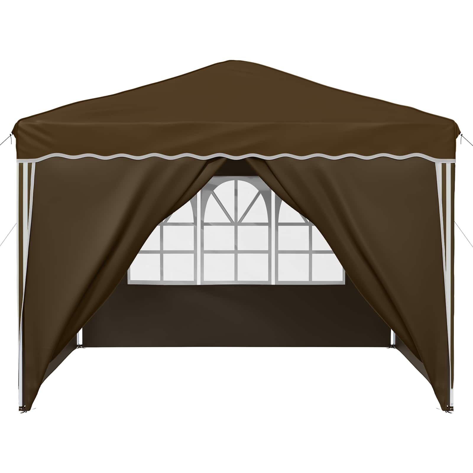 vidaXL Pop-up Party Tent 288 x 288 x 245 cm Taupe Oxford Fabric - 12803