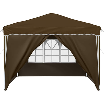 vidaXL Pop-up Party Tent 288 x 288 x 245 cm Taupe Oxford Fabric - 12803