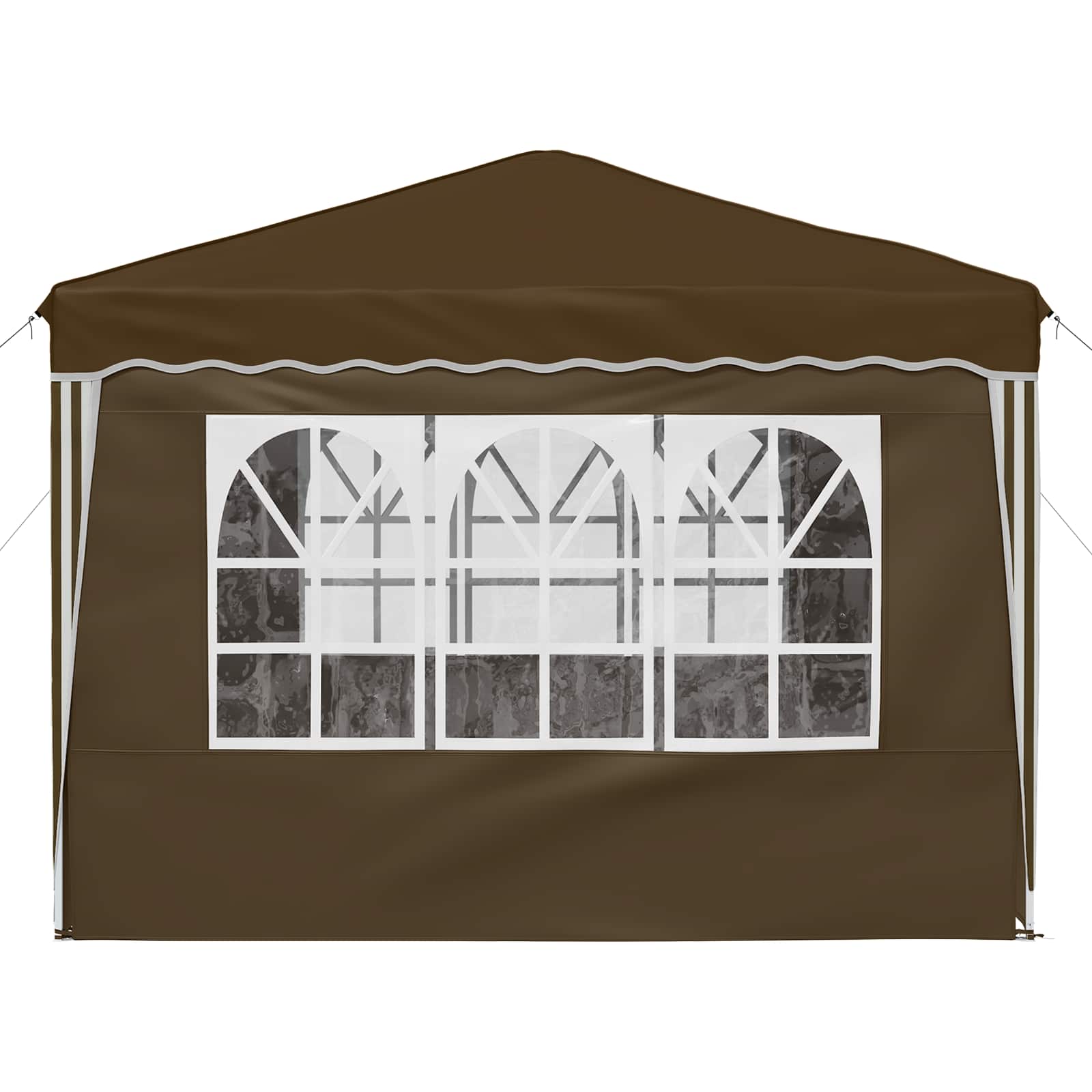 vidaXL Pop-up Party Tent 288 x 288 x 245 cm Taupe Oxford Fabric - 12803