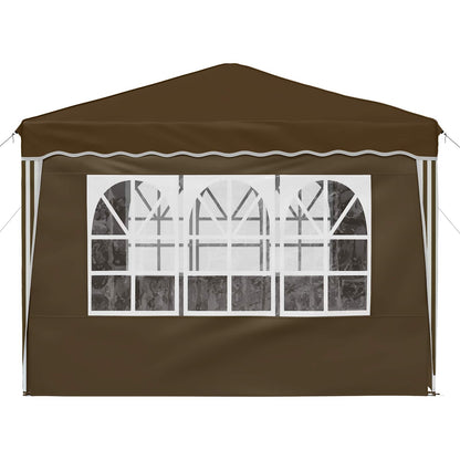 vidaXL Pop-up Party Tent 288 x 288 x 245 cm Taupe Oxford Fabric - 12803
