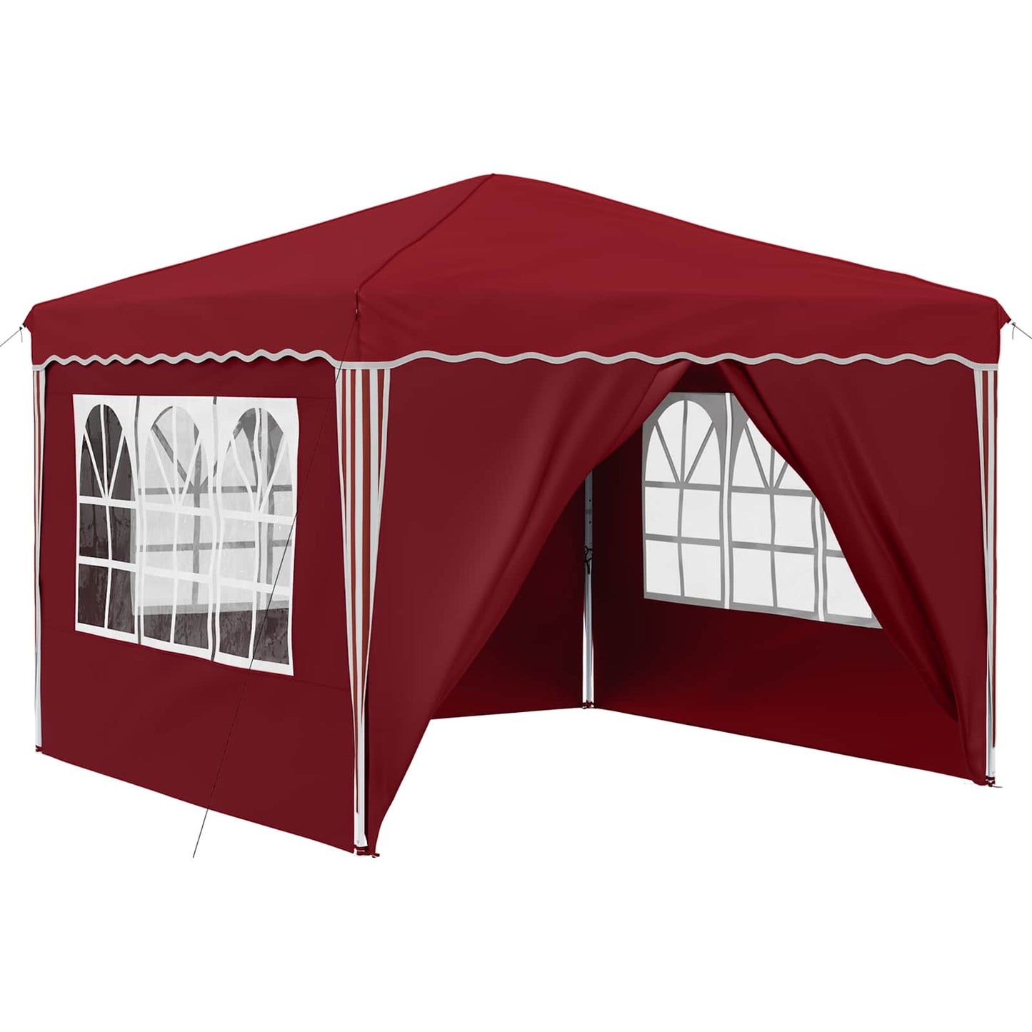 vidaXL Pop-up Party Tent 288 x 288 x 245 cm Burgundy Oxford Fabric - 12810