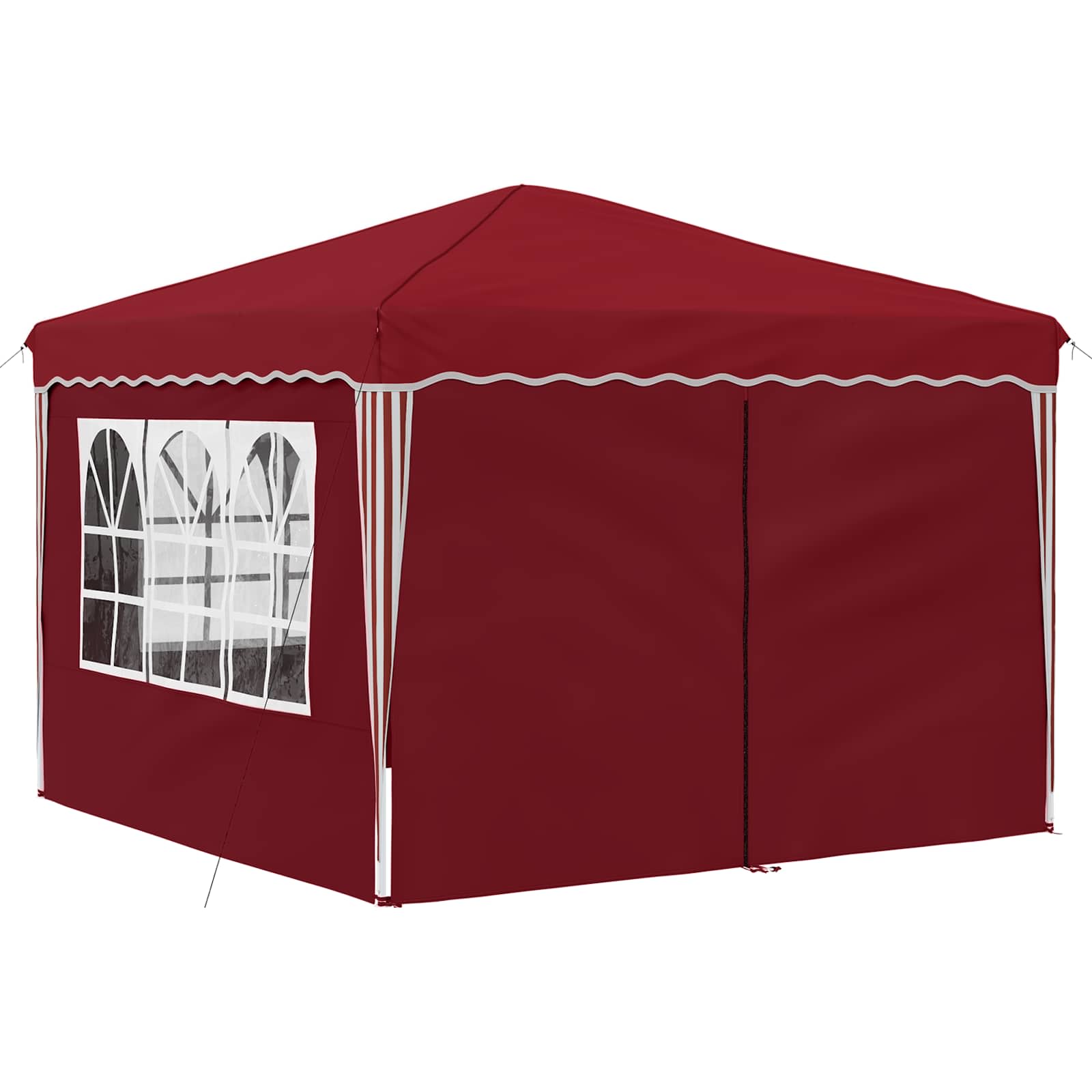 vidaXL Pop-up Party Tent 288 x 288 x 245 cm Burgundy Oxford Fabric - 12810