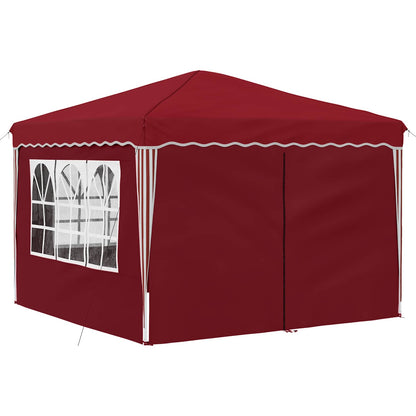 vidaXL Pop-up Party Tent 288 x 288 x 245 cm Burgundy Oxford Fabric - 12810