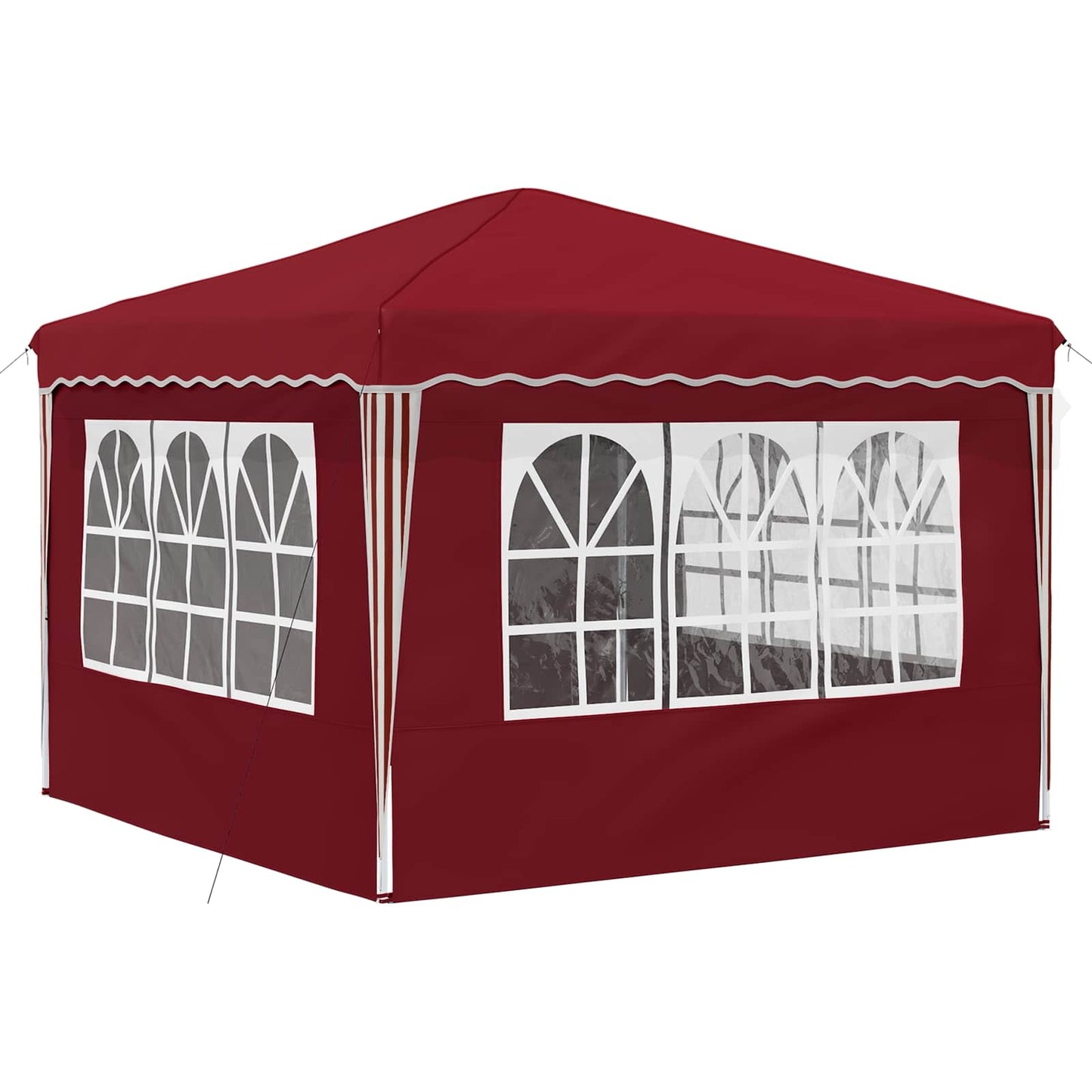 vidaXL Pop-up Party Tent 288 x 288 x 245 cm Burgundy Oxford Fabric - 12810
