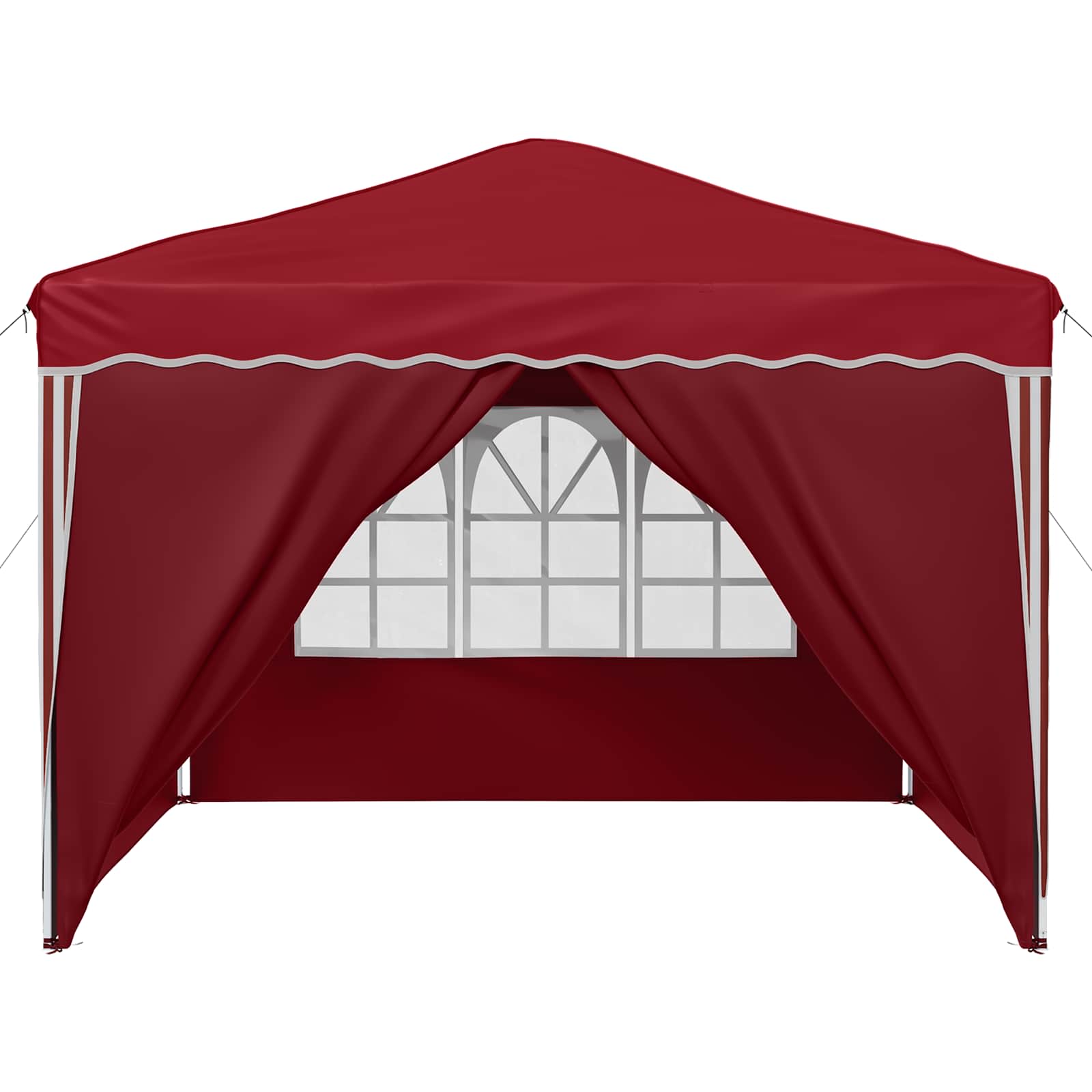 vidaXL Pop-up Party Tent 288 x 288 x 245 cm Burgundy Oxford Fabric - 12810