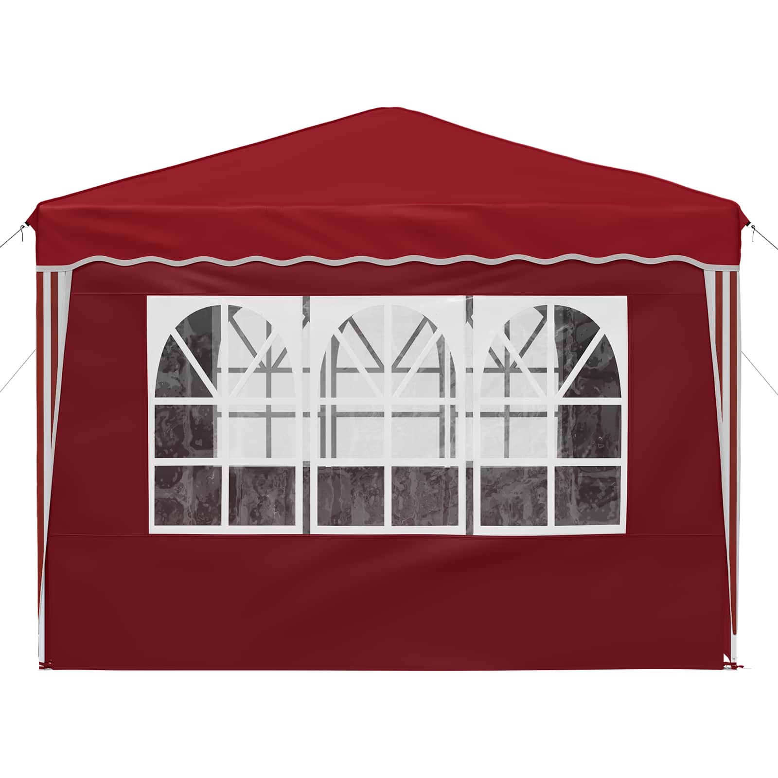 vidaXL Pop-up Party Tent 288 x 288 x 245 cm Burgundy Oxford Fabric - 12810