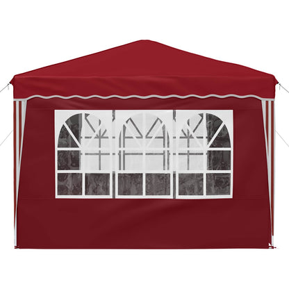 vidaXL Pop-up Party Tent 288 x 288 x 245 cm Burgundy Oxford Fabric - 12810