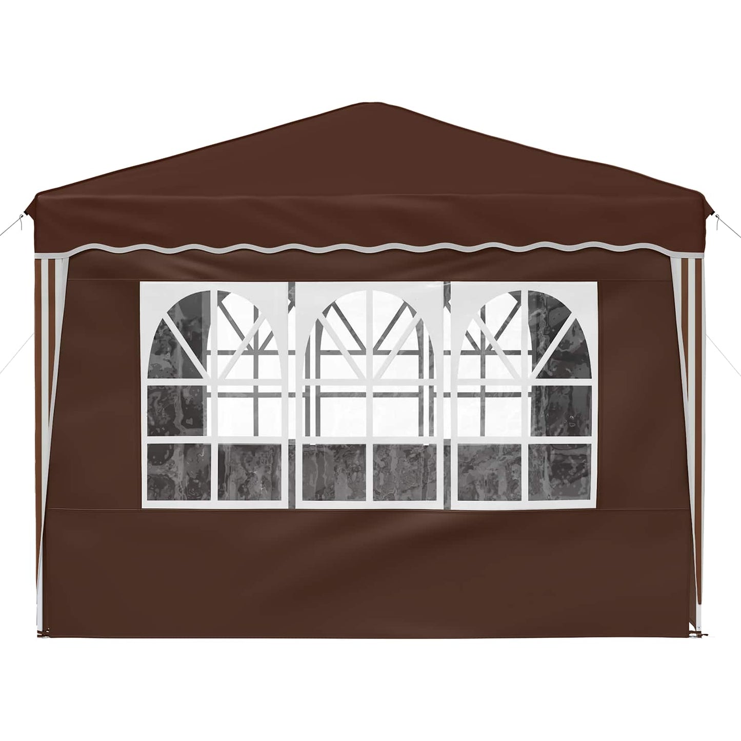 vidaXL Pop-up Party Tent 288 x 288 x 245 cm Brown Oxford Fabric - 12815