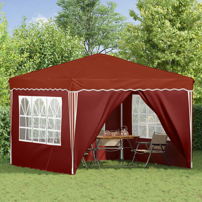 vidaXL Pop-up Party Tent 288 x 288 x 245 cm Terracotta Oxford Fabric - 12818